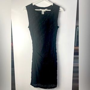 MAX STUDIO- Black stretch lace dress-short- Size Small